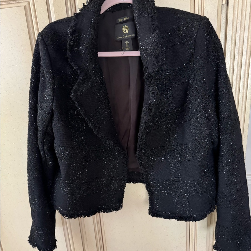 House of Harlow 1960 Black Textured Blazer